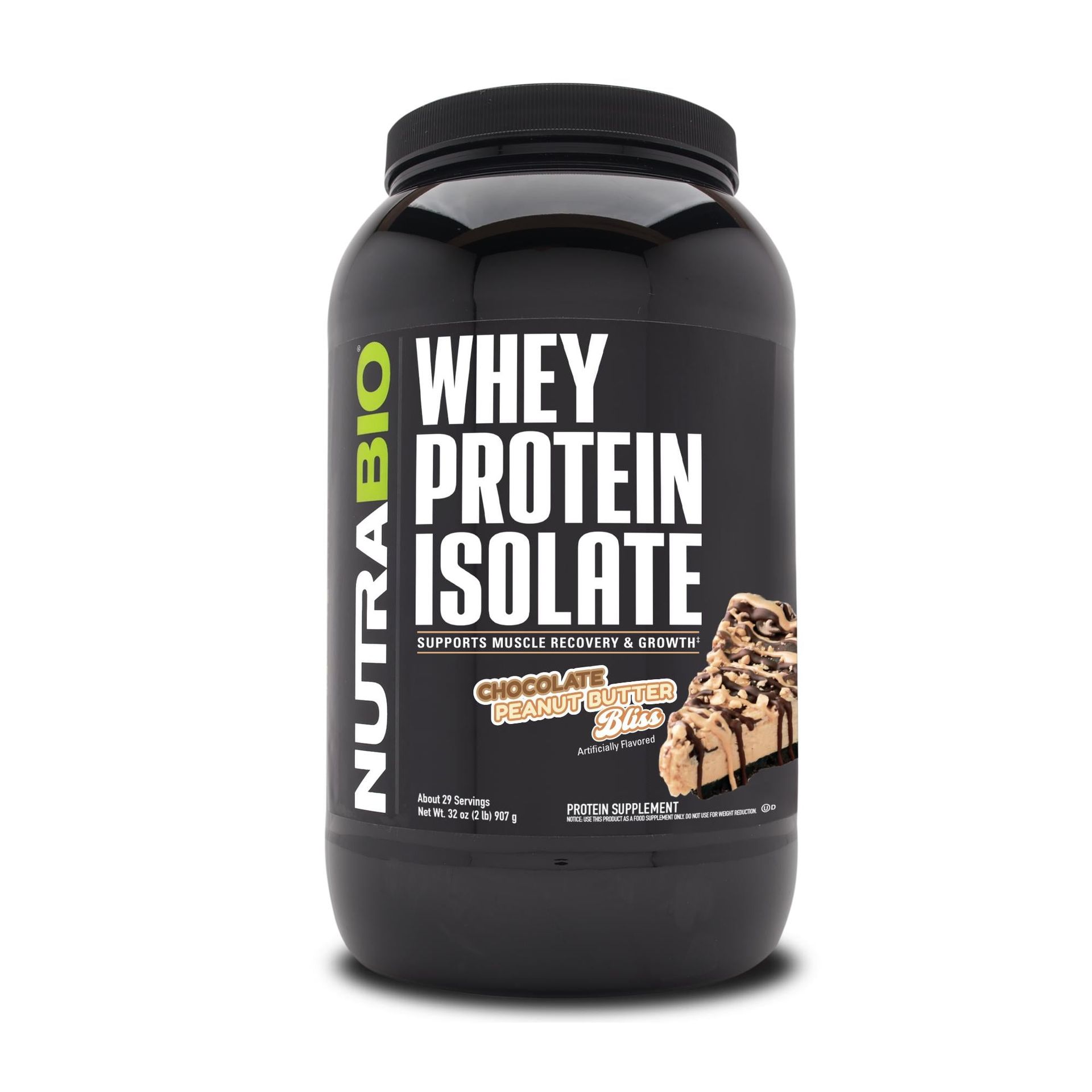 NutraBio 100% 分離乳清蛋白 - 2磅 (907克)