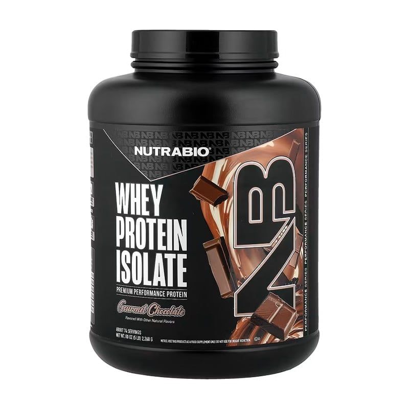 NutraBio  100% Whey Protein Isolate - 5lbs (2.2kg)