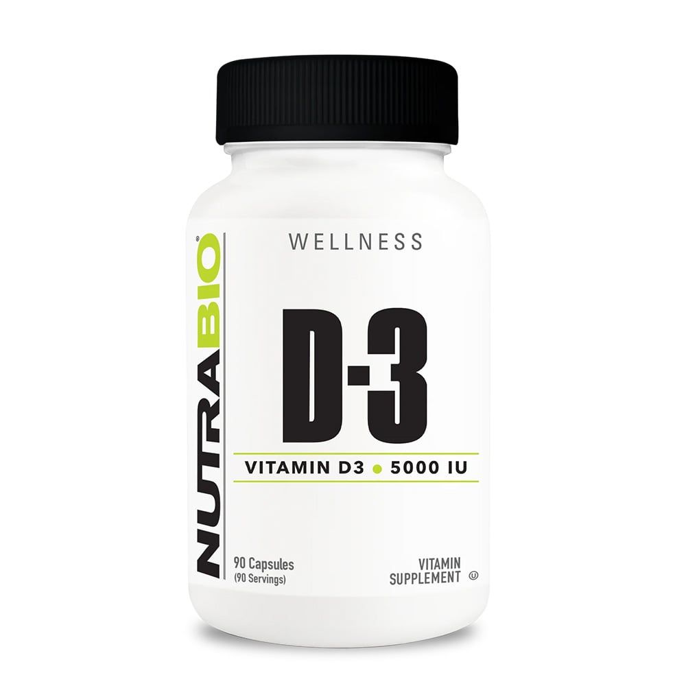 NutraBio 維他命 D-3 (2000iu) - 90粒蔬菜膠囊