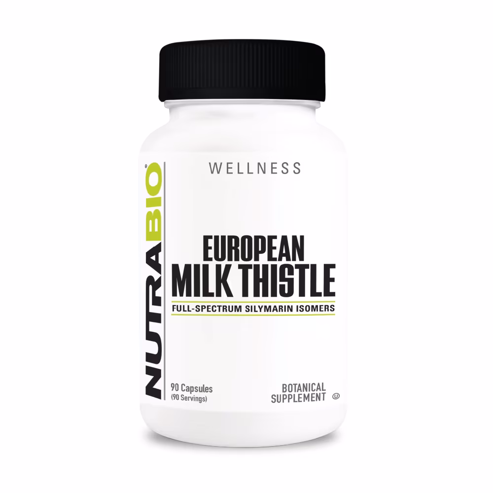 NutraBio European Milk Thistle - 90 Vegetable Capsule