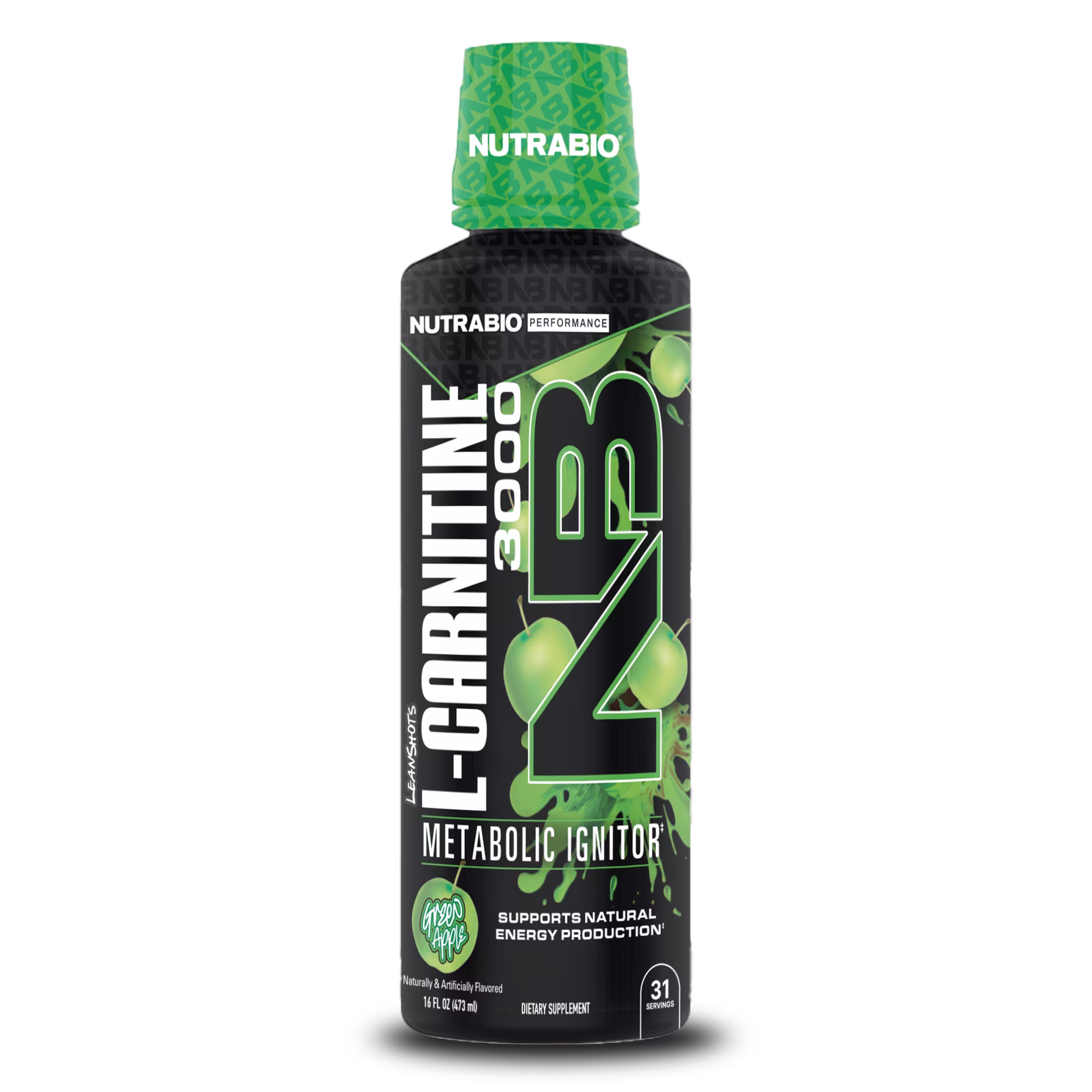 NutraBio LeanShots L-Carnitine 3000 - 31 Servings (473 ml)
