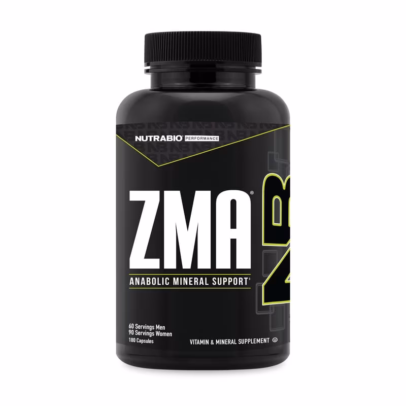 NutraBio ZMA - 180 Vegetable Capsules
