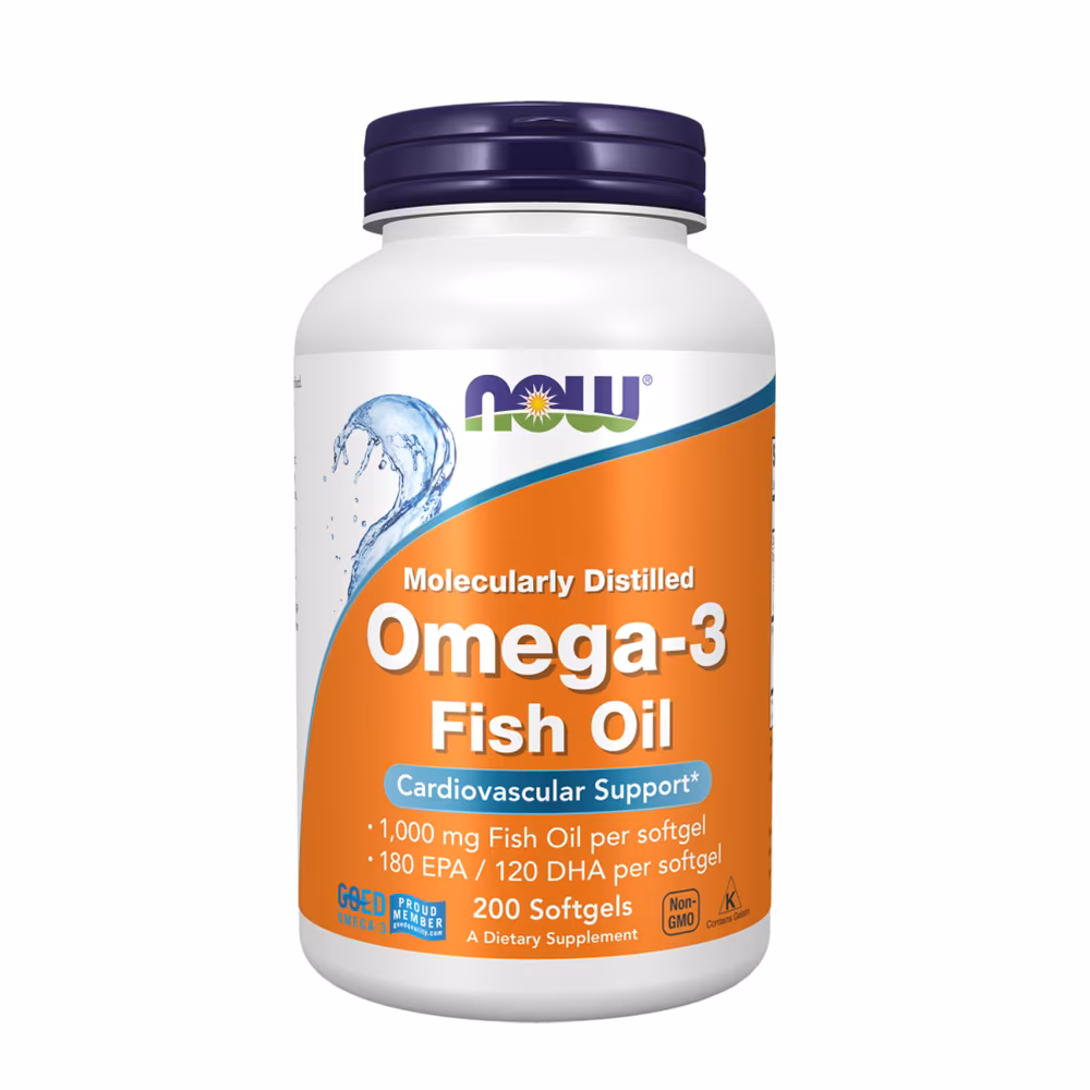 NOW Omega-3 Fish Oil - 200 Softgels