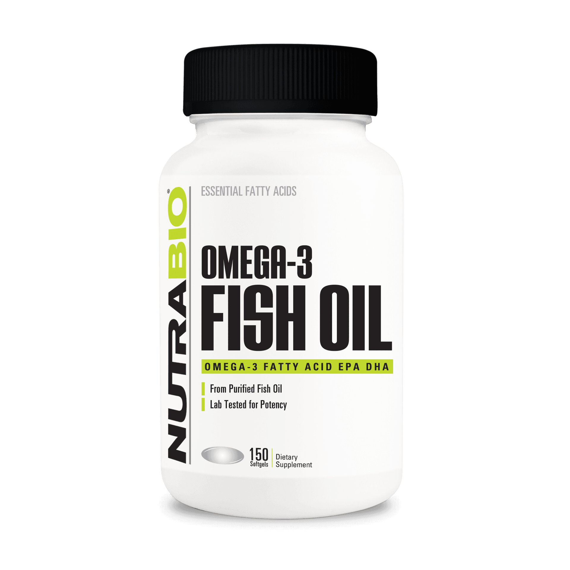NutraBio Omega-3 fish oil - 150 Softgels