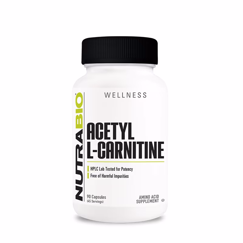NutraBio Acetyl L-Carnitine - 90 Capsules