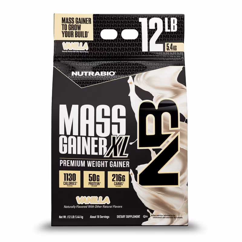 NutraBio Mass Gainer XL - 12lbs (5.44kg)